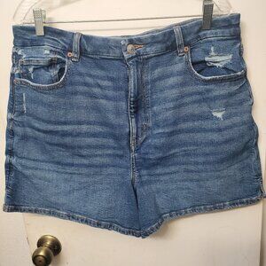 American Eagle Stretch Denim Curvy Mom Shorts Women's Size 18